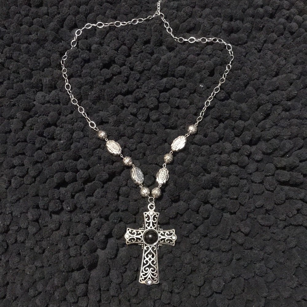 Dramatic Cross Necklace